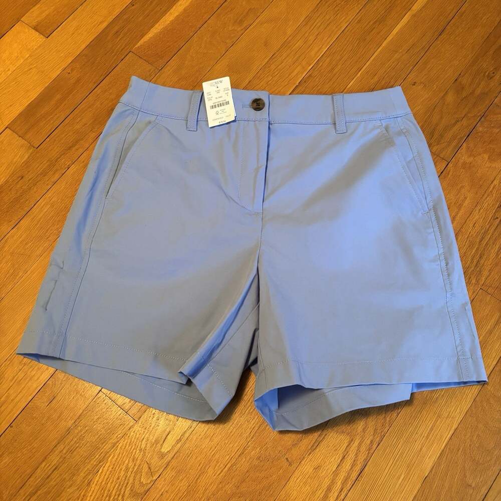 NWT J CREW Women’s Performance Tech Shorts Dusty Peri Blue 6 Golf Tennis New